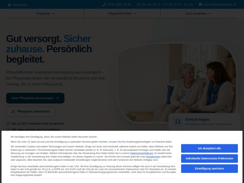 Zuzahlungsfreie Pflegehilfsmittel - für alle mit Pflegegrad 1 bis 5